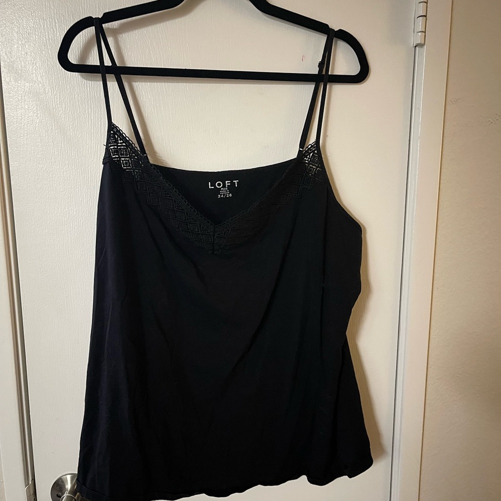 LOFT Black Camisole Sleeveless Top